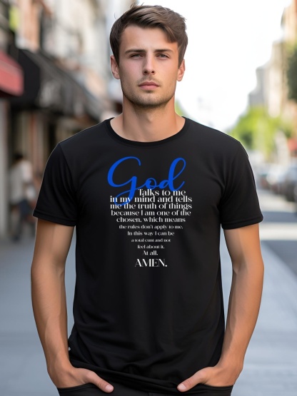 Unisex God Talks To Me Amen Funny Christian shirt  Graphic Tee
