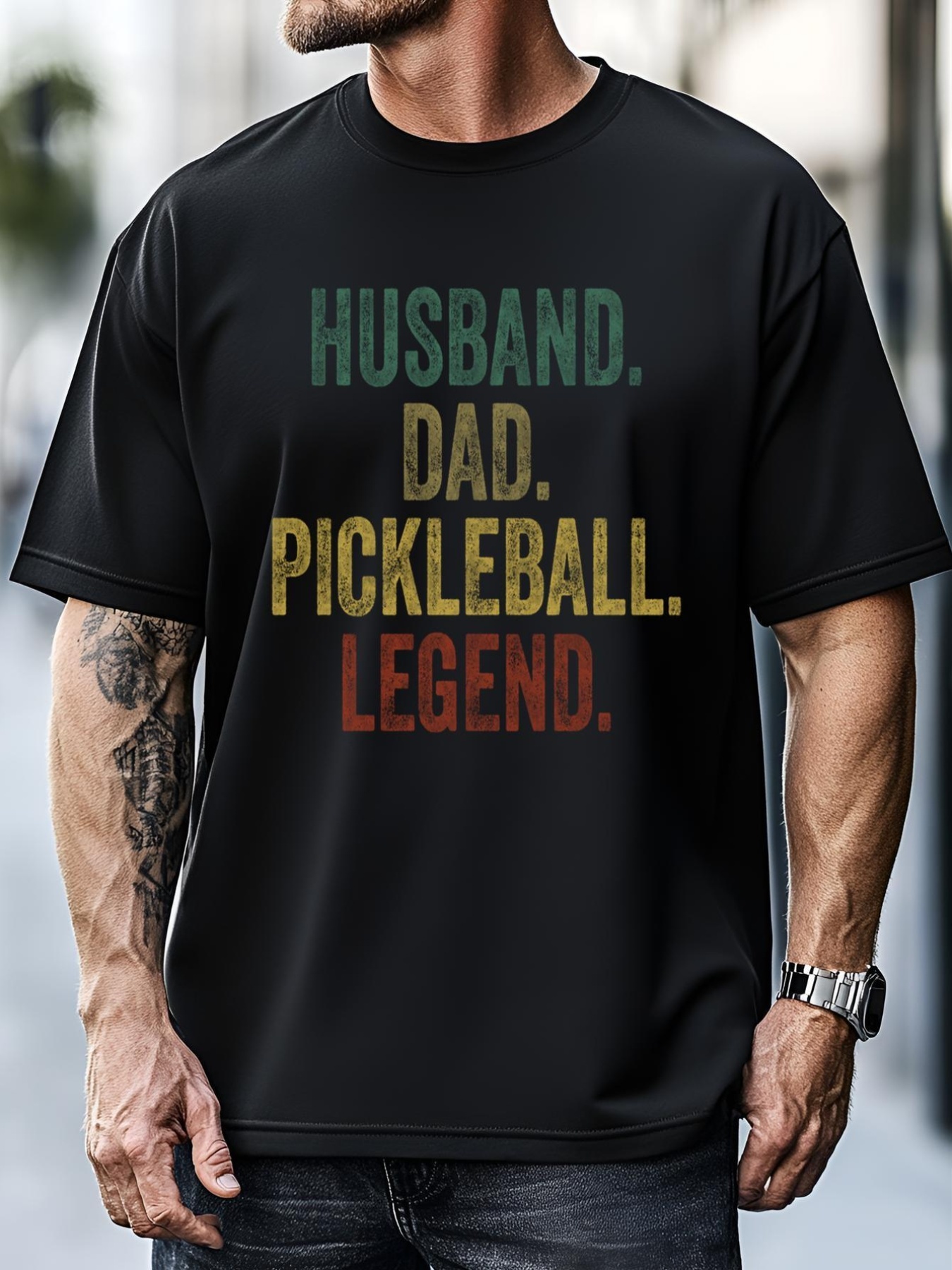 Unisex Pickleball Funny Husband Dad Legend Vintage FatherS Day Gift T-Shirt