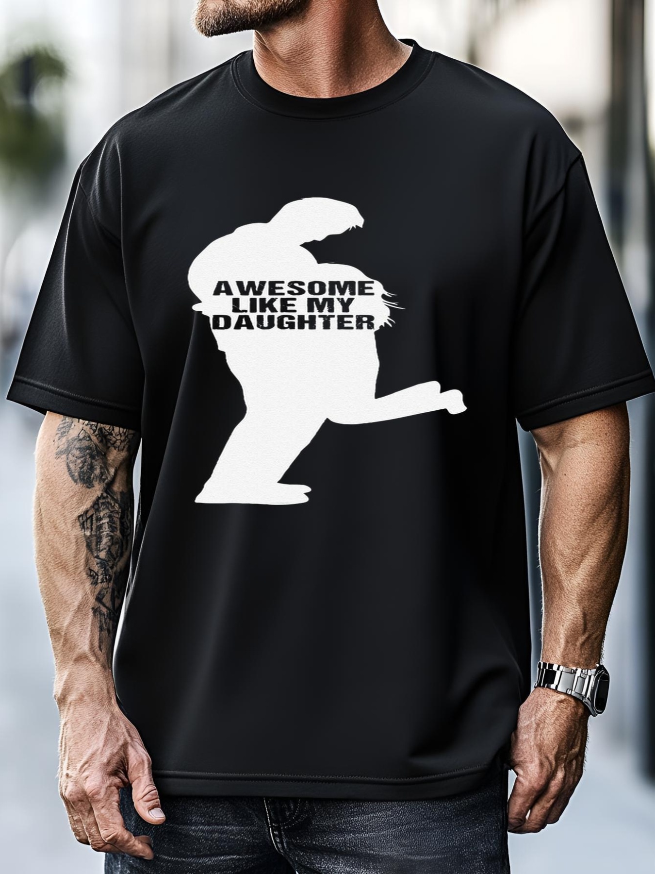 Unisex Awesome Like My Daughters Dad Daughter Funny FatherS Day T-Shirt