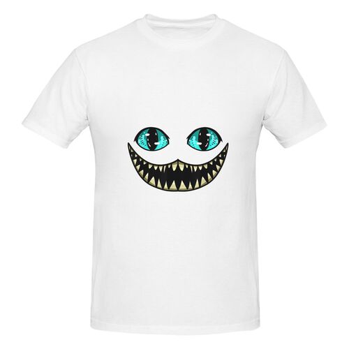 Men's Cheshire Cat Smile 100% Cotton T-Shirt-pod4team