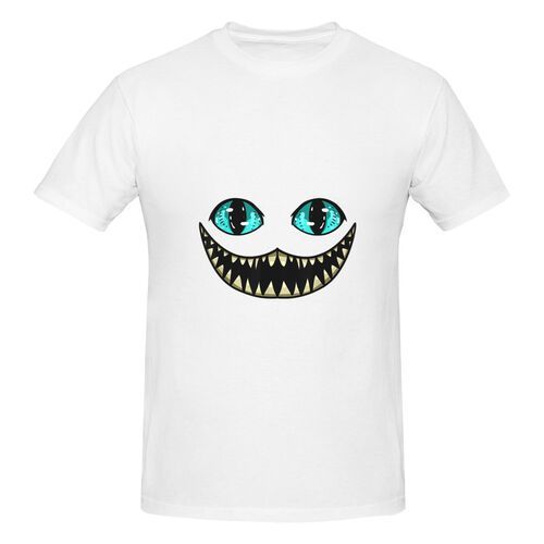 Men's Cheshire Cat Smile 100% Cotton T-Shirt-pod4team