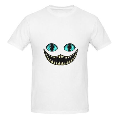 Men's Cheshire Cat Smile 100% Cotton T-Shirt-pod4team
