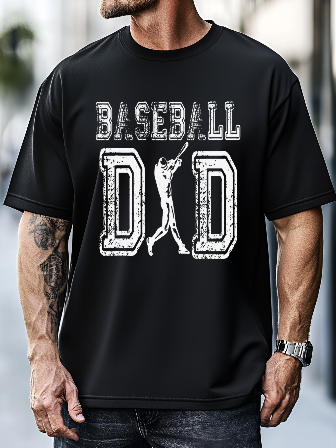 Unisex Baseball Dad Funny Fathers Day Gift For Daddy Papa Father T-Shirt