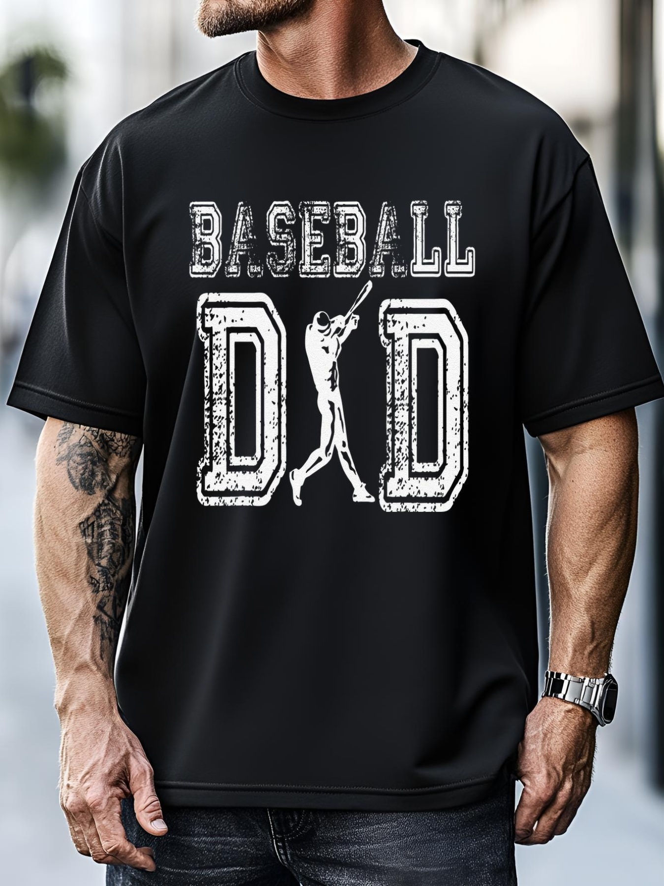 Unisex Baseball Dad Funny Fathers Day Gift For Daddy Papa Father T-Shirt