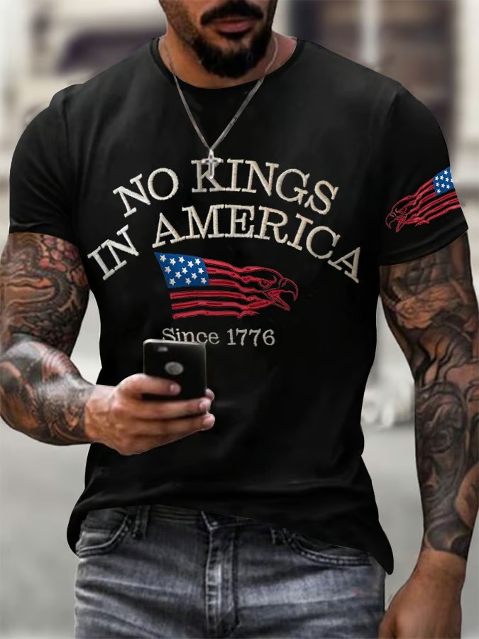 Men's No Kings In America Since 1776 4th Of July Graphic Tee