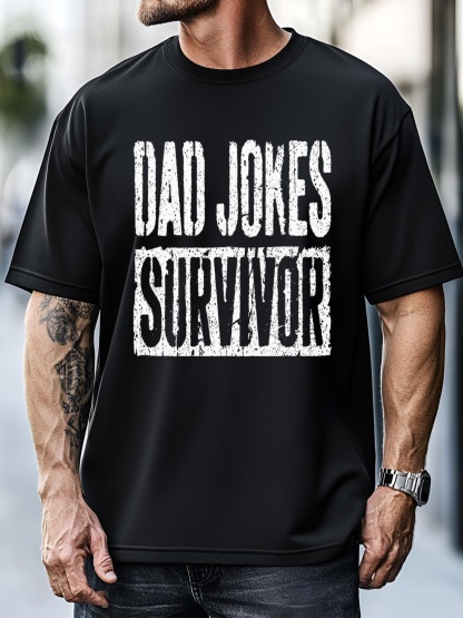 Unisex Dad Jokes Survivor Fathers Day T-Shirt