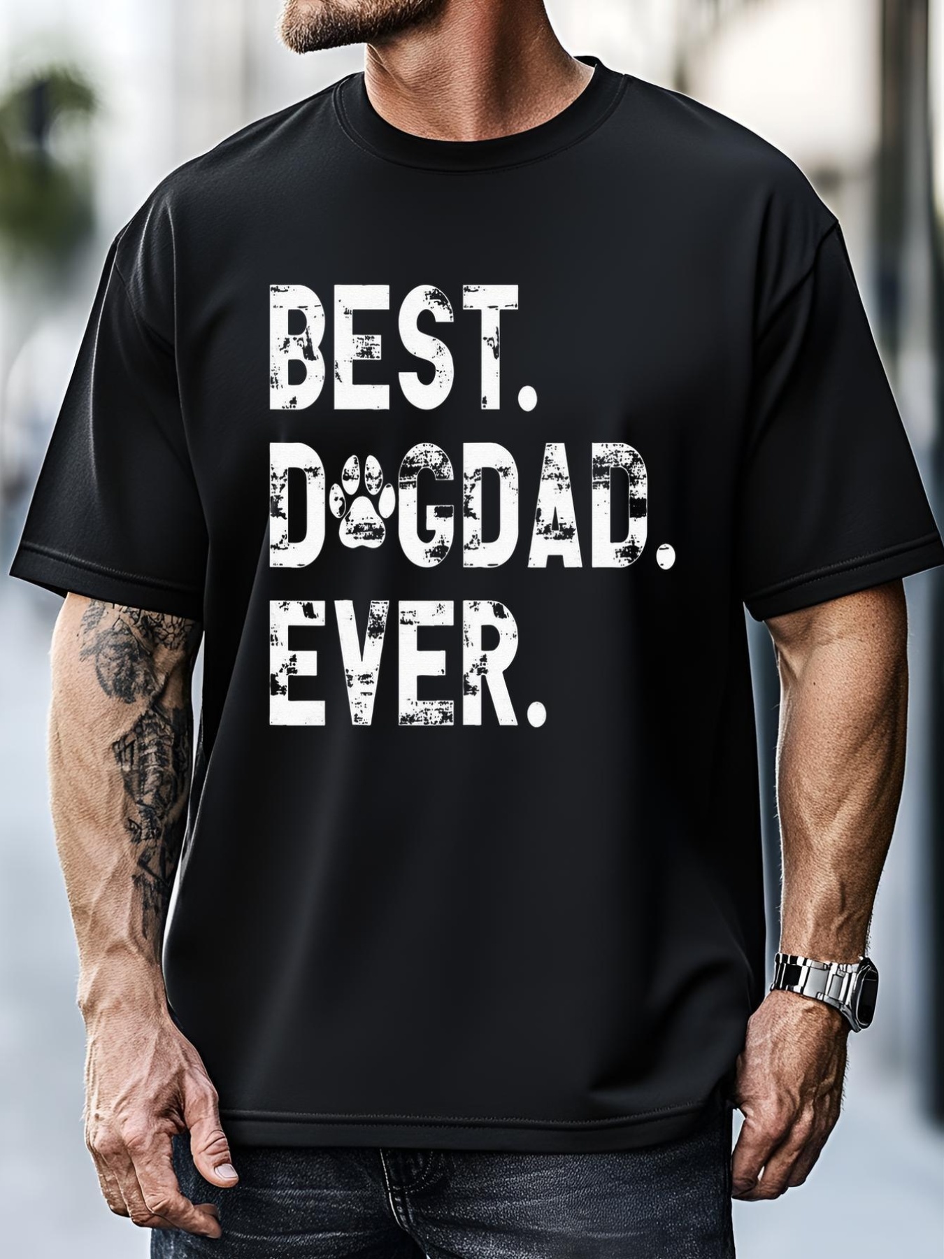 Unisex Best Dog Dad Ever Funny Fathers Day for Dog lover Dad T-Shirt