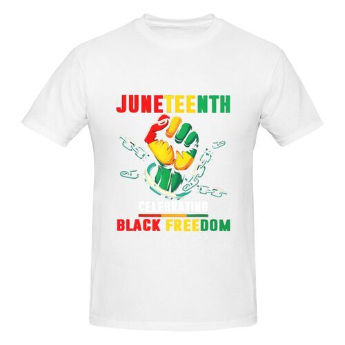 Men's Printed Juneteenth 100% Cotton T-Shirt-pod4team