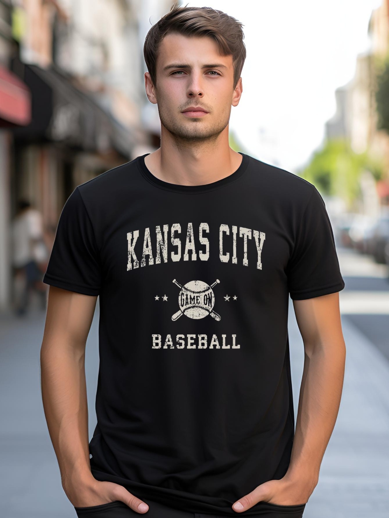 Unisex Kansas City Vintage Baseball Throwback Retro Design shirt  Graphic Tee