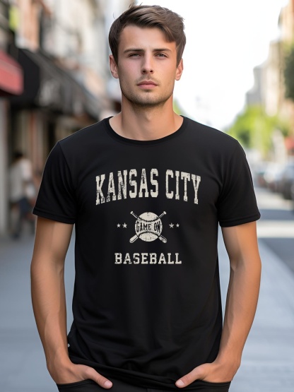 Unisex Kansas City Vintage Baseball Throwback Retro Design shirt  Graphic Tee