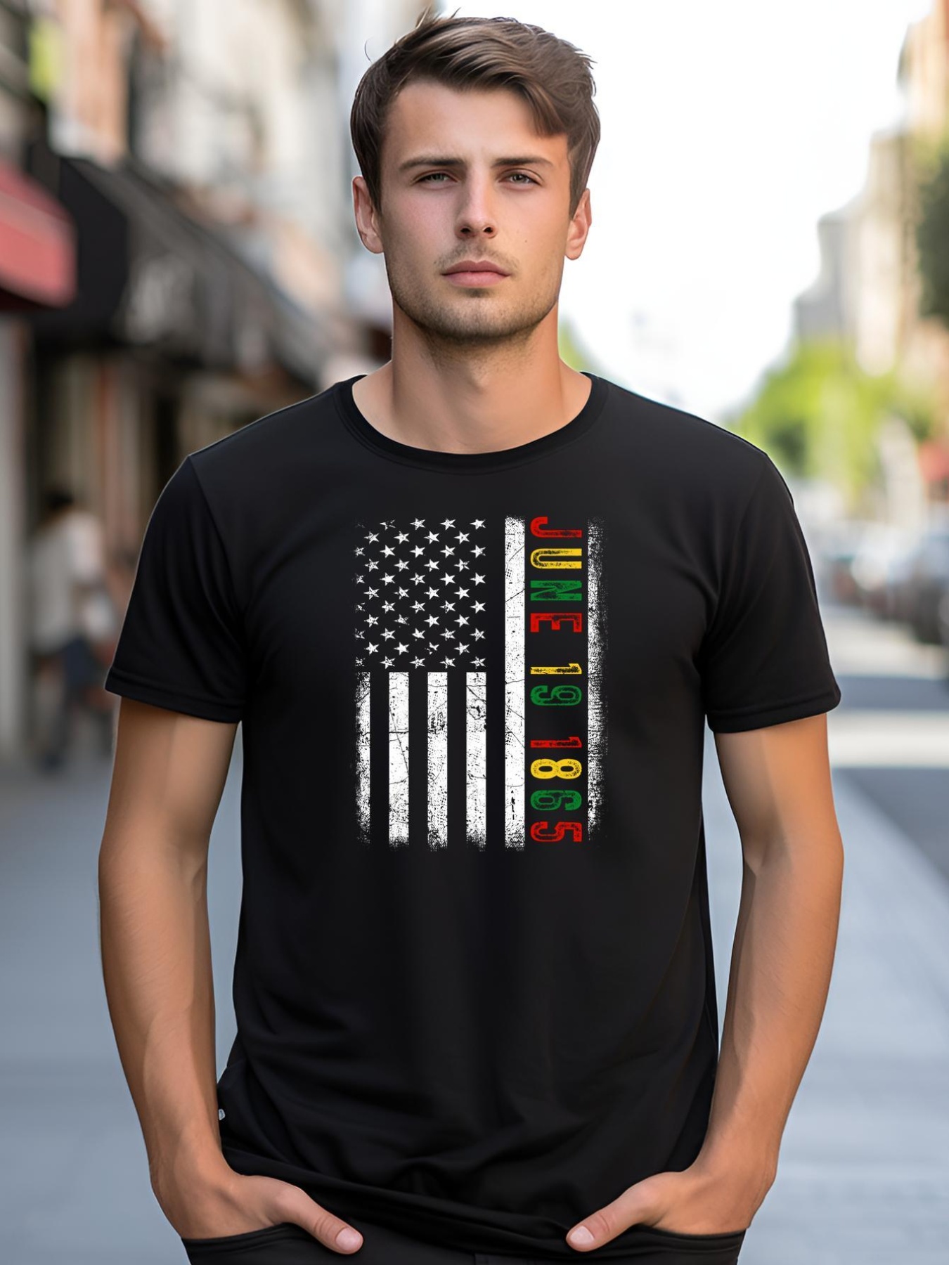 Unisex Usa Flag Freedom Juneteenth June 19 1865 Black Independence Meaningful Gift shirt  Graphic Tee