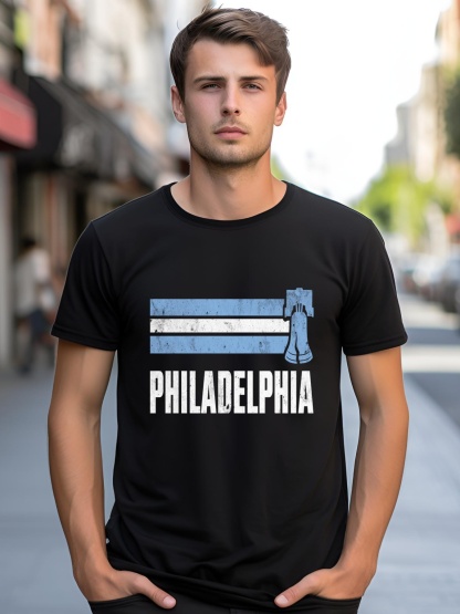 Unisex Philly Philadelphia Baseball Retro Vintage Stripes shirt  Graphic Tee