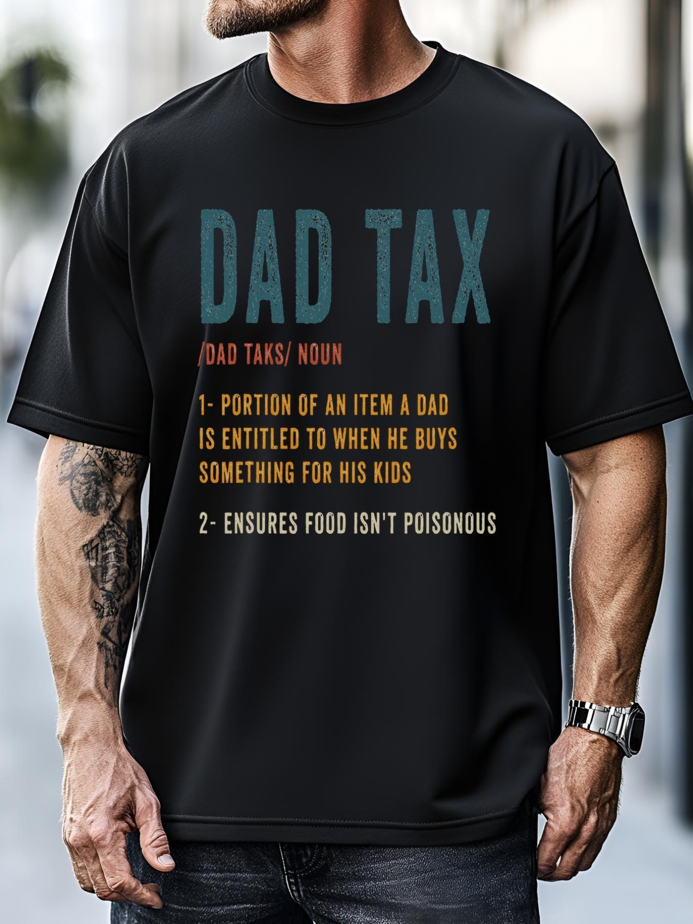 Unisex Vintage Dad Tax Definition  Funny Father's Day T-Shirt