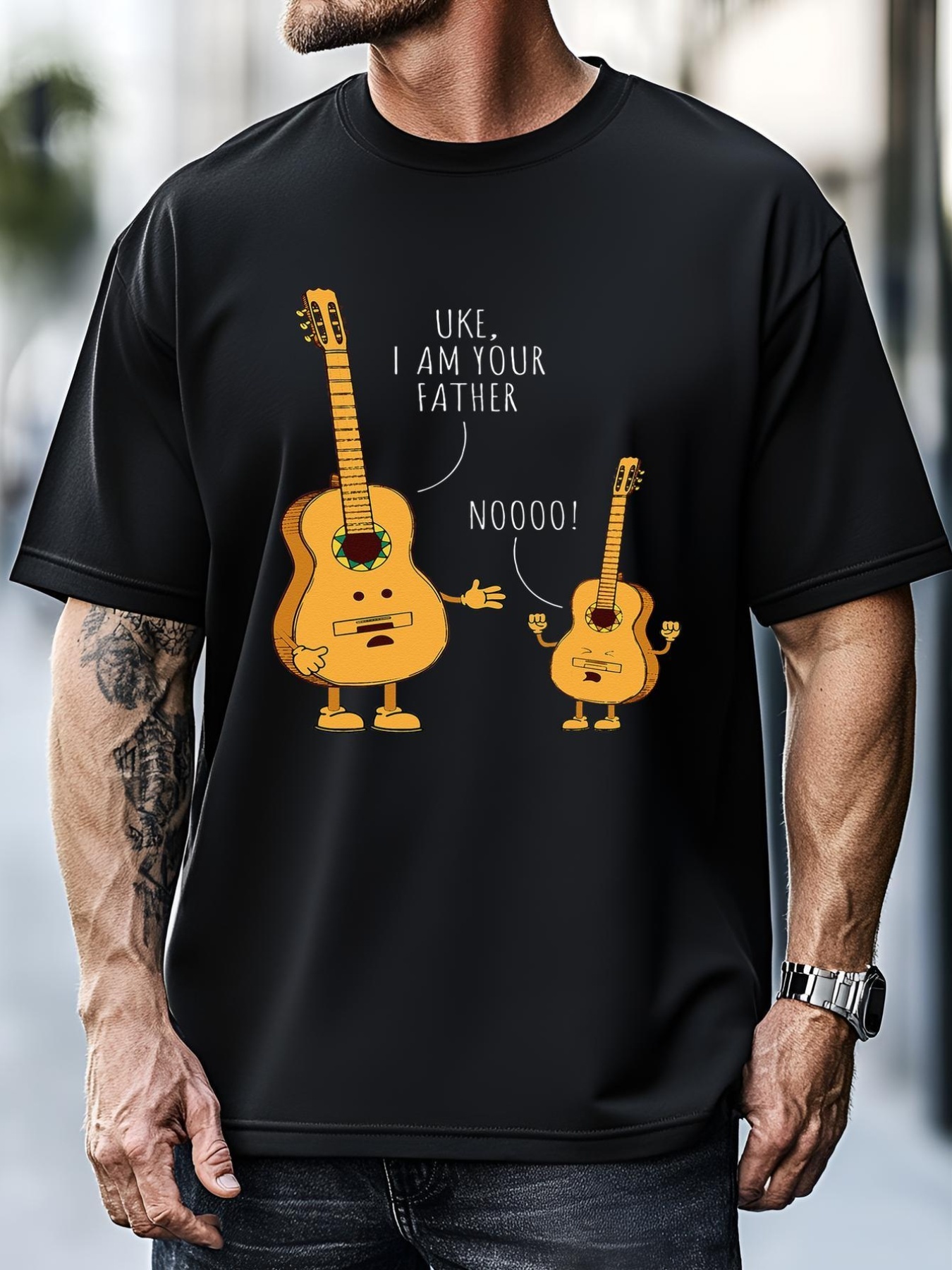 Unisex I Am Your Father Funny Ukulele Guitar T-Shirt