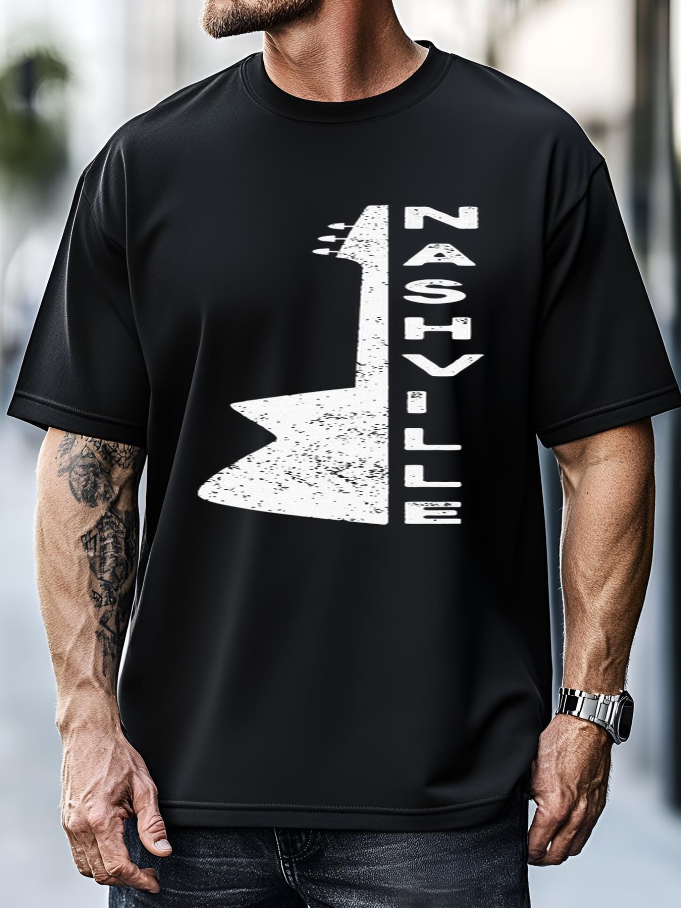 Unisex Nashville Guitar Country Music Lovers Gifts For Fathers Day T-Shirt