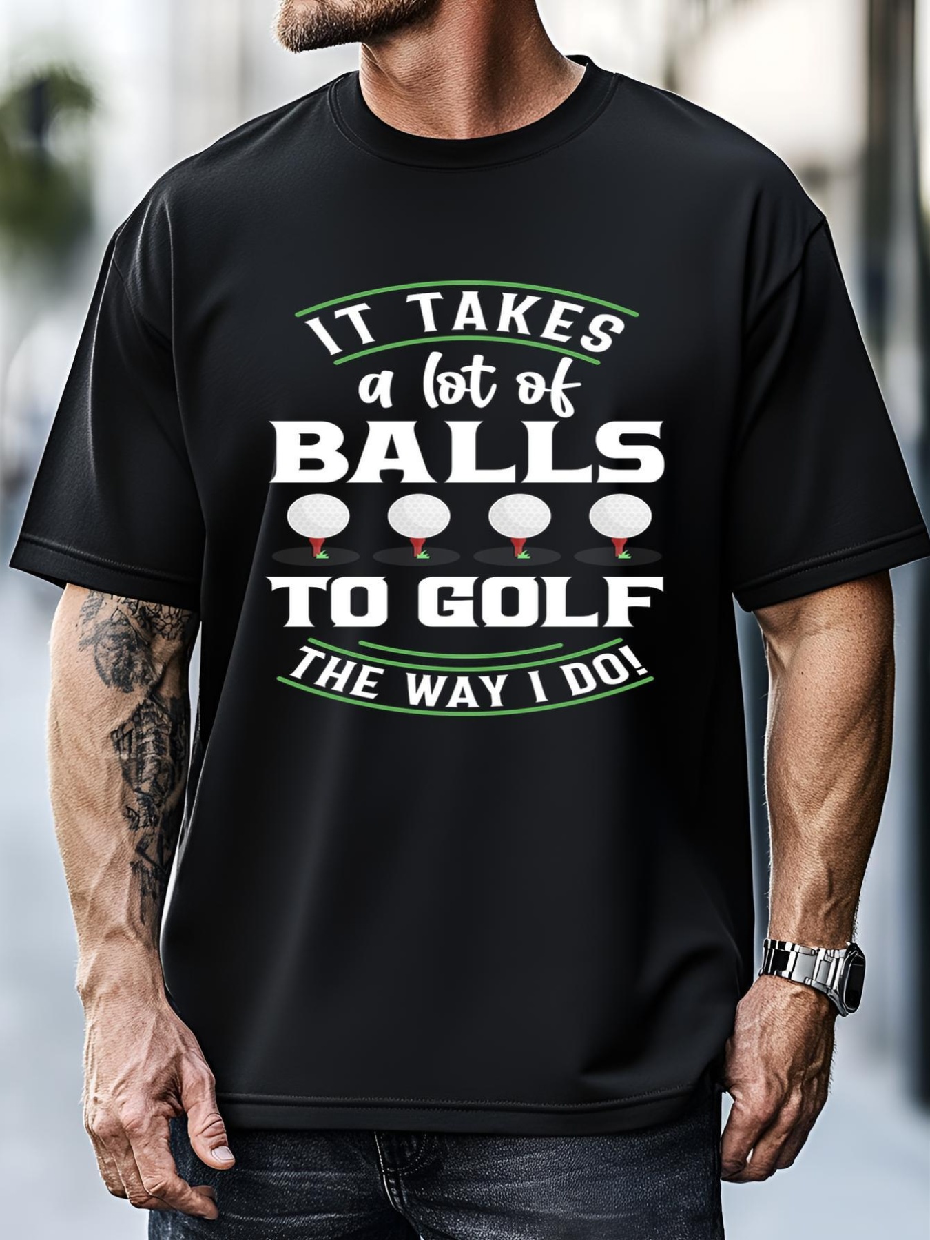 Unisex Golf Dad It Takes A Lot Of Balls To Golf The Way I Do! Gift For Dad Father's Day T-Shirt
