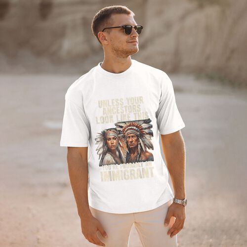 Men's Unless Your Ancestors Look Like This 100% Cotton T-Shirt-pod4team