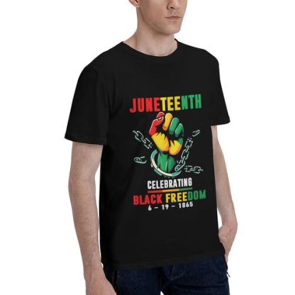 Men's Printed Juneteenth 100% Cotton T-Shirt-pod4team