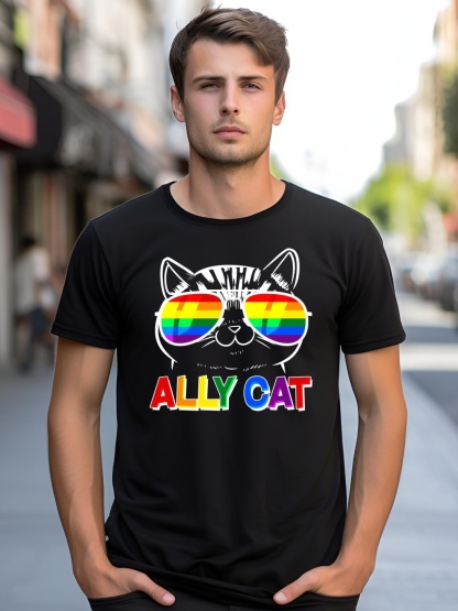 Unisex Ally Cat LGBT Pride shirt  Graphic Tee