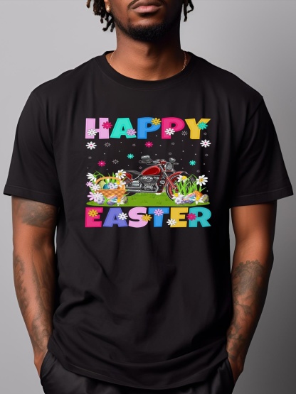 Unisex Motorcycle Lover Happy Easter Funny Motorcycle Easter Sunday Gift T-Shirt