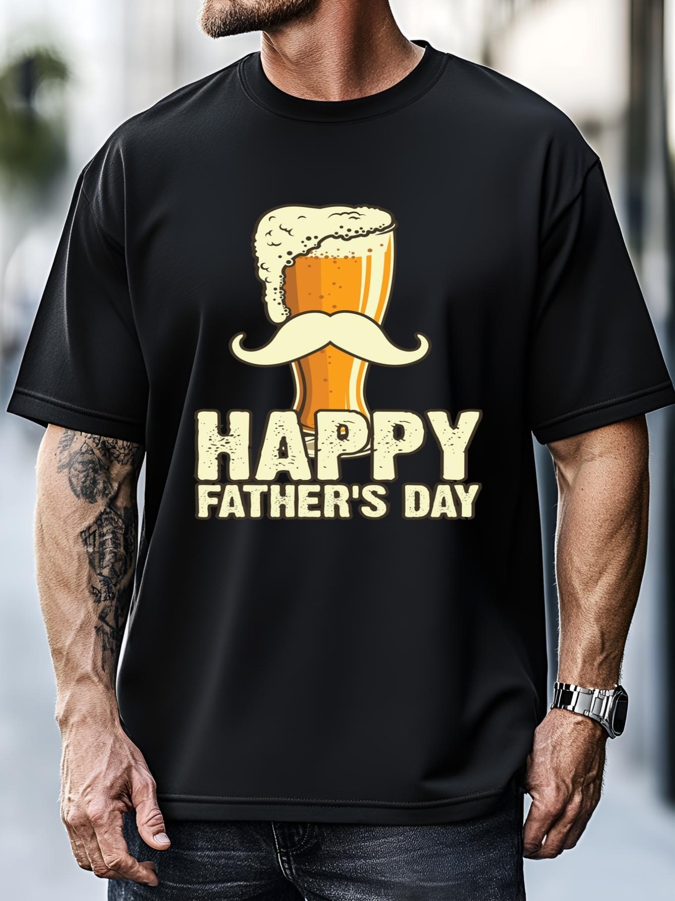 Unisex Happy Father's Day Beer Love Family Cute Gift T-Shirt