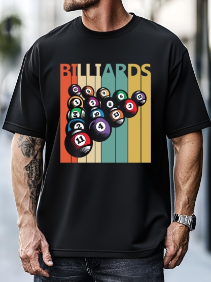 Unisex Father's Day Vintage Billiards Pool Player Gift For Dad T-Shirt
