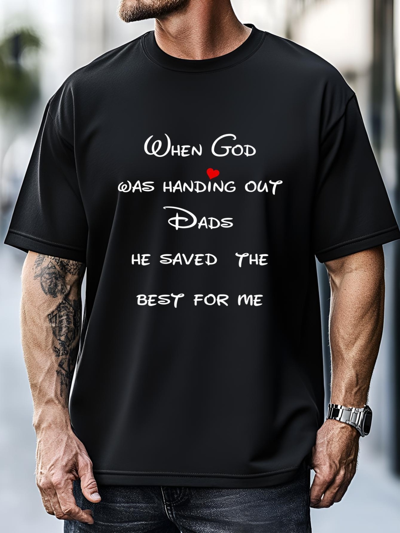 Unisex Best Dad Father Figure Worlds Greatest Father God Gift T-Shirt