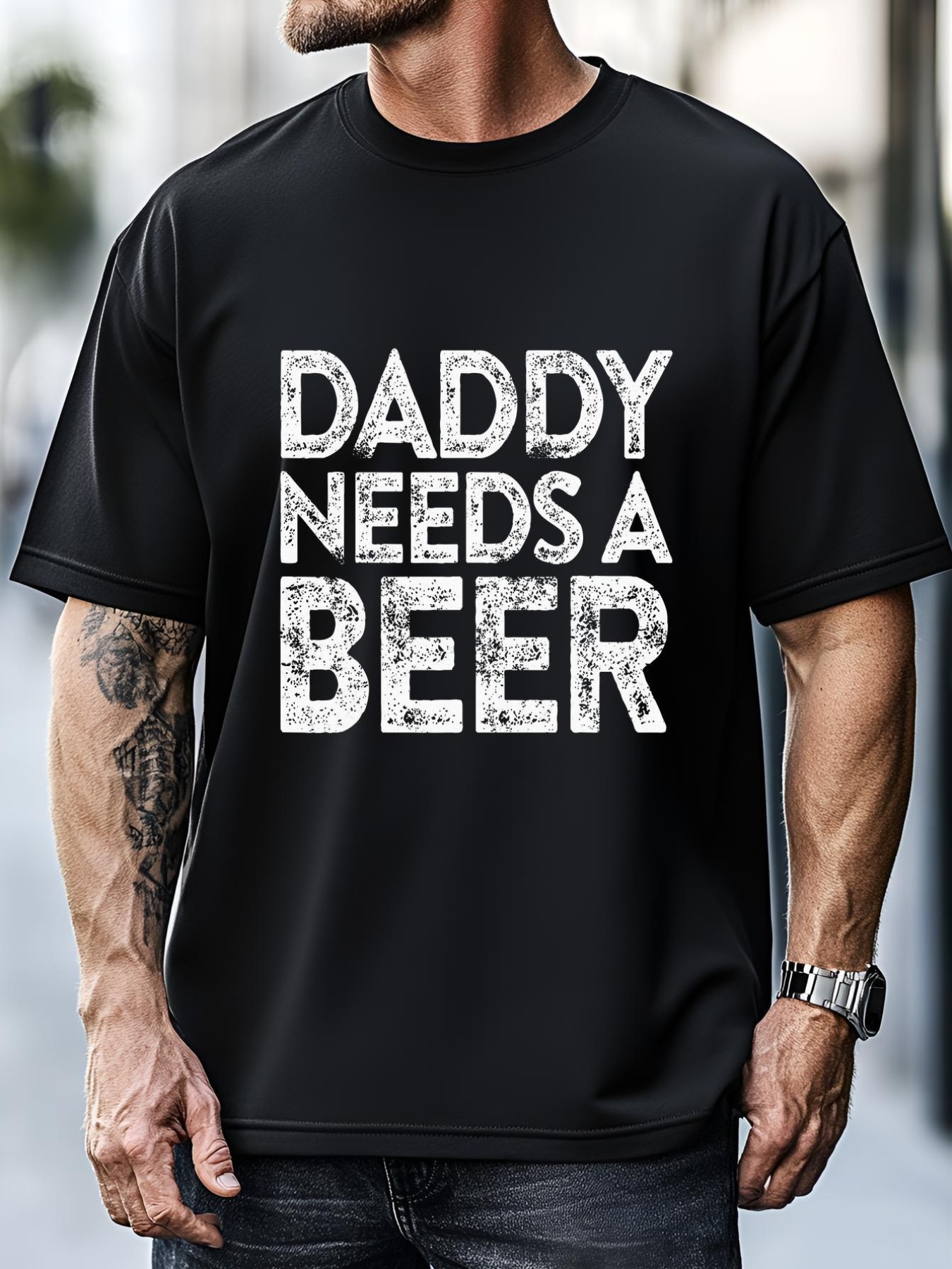 Unisex Daddy Needs A Beer FatherS Day T-Shirt