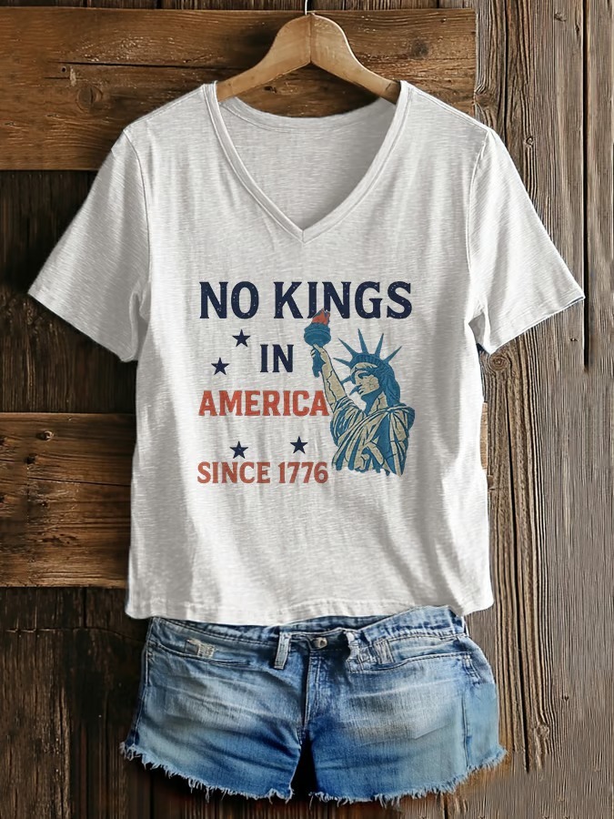 Women's Casual American Kingless Printed Graphic Tee