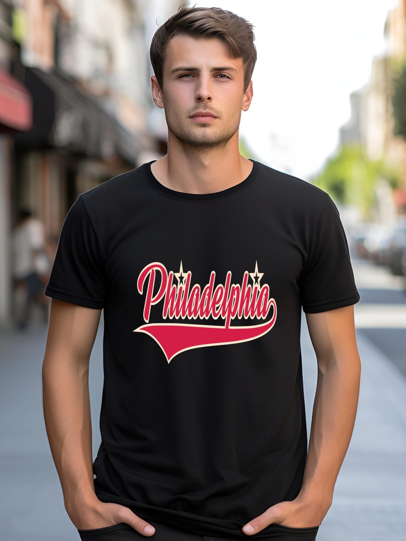 Unisex Philadelphia Baseball Philly Retro Red shirt  Graphic Tee