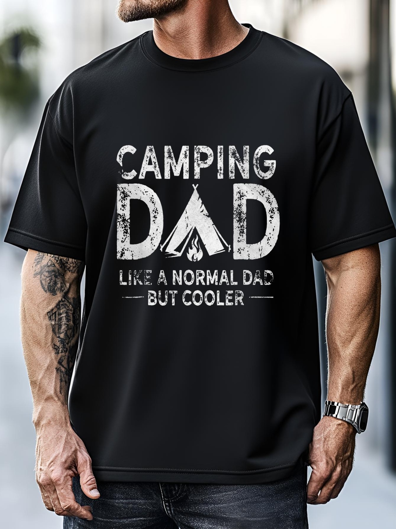 Unisex Camping Dad Funny Camper Fathers Day Camping Dad T-Shirt