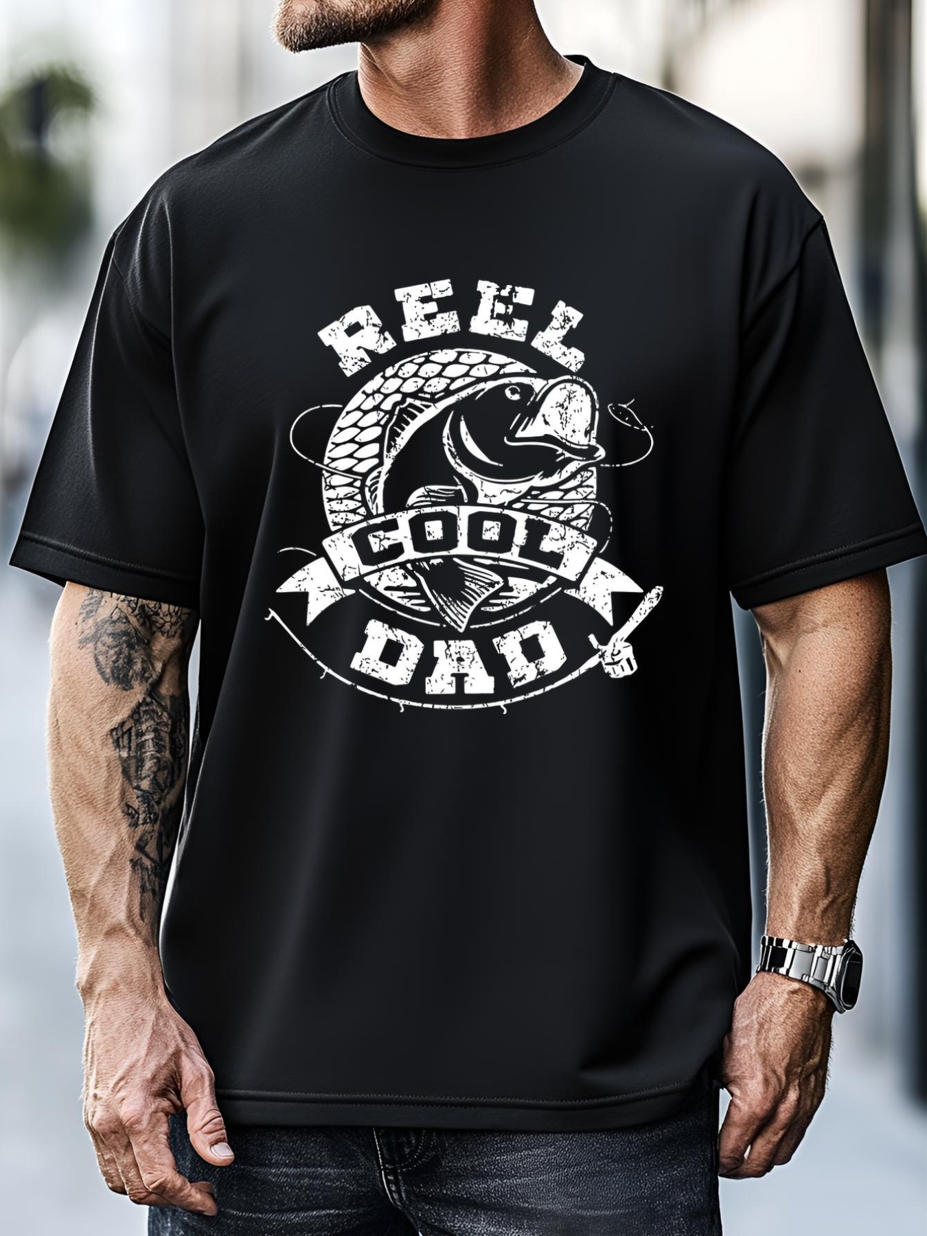 Unisex Reel Cool Dad Fishing Daddy Father's Day Gift T-Shirt