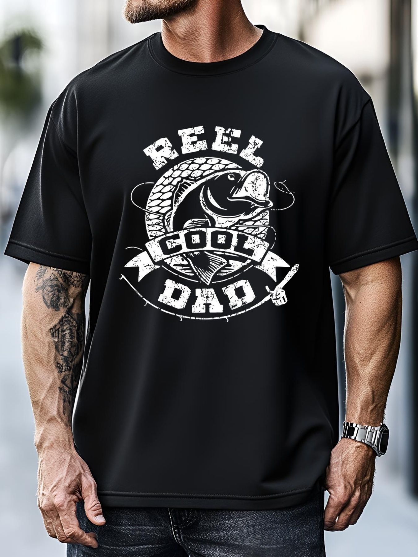 Unisex Reel Cool Dad Fishing Daddy Father's Day Gift T-Shirt