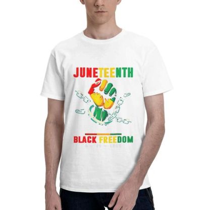 Men's Printed Juneteenth 100% Cotton T-Shirt-pod4team