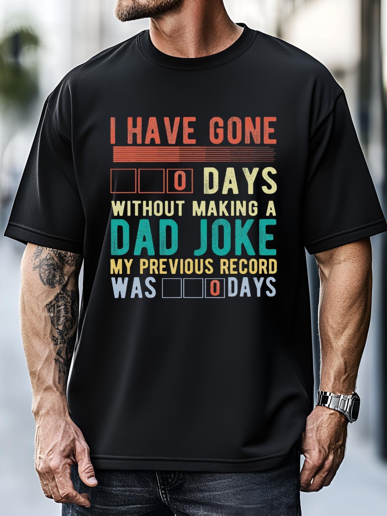 Unisex I Have Gone 0 Days Without Making A Dad Joke Fathers Day T-Shirt