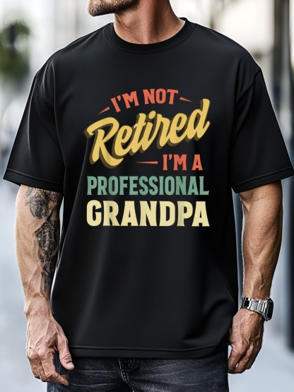 Unisex Grandpa Shirts For Funny Fathers Day Retired Grandpa T-Shirt