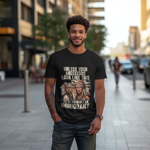 Men's Unless Your Ancestors Look Like This 100% Cotton T-Shirt-pod4team