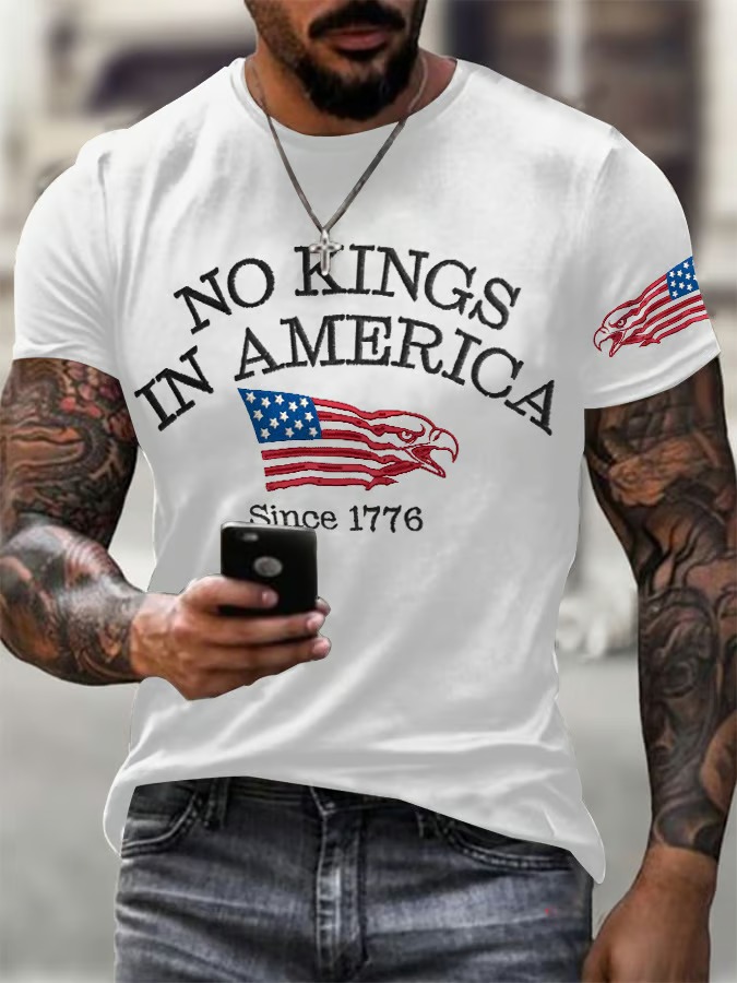 Men's No Kings In America Since 1776 4th Of July Graphic Tee