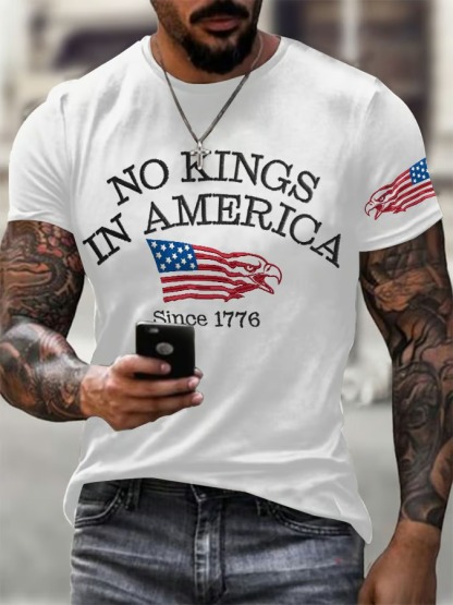 Men's No Kings In America Since 1776 4th Of July Graphic Tee