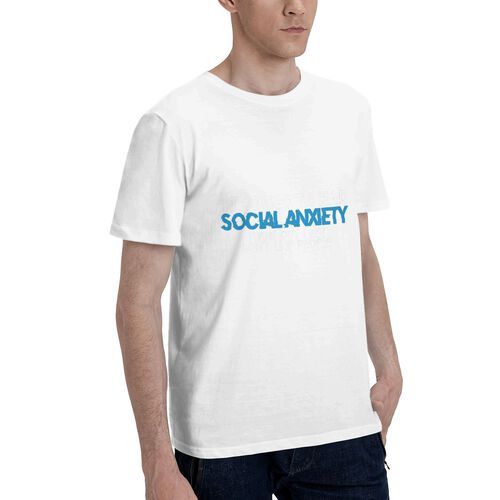 Men's Social Anxiety  100% Cotton T-Shirt-pod4team
