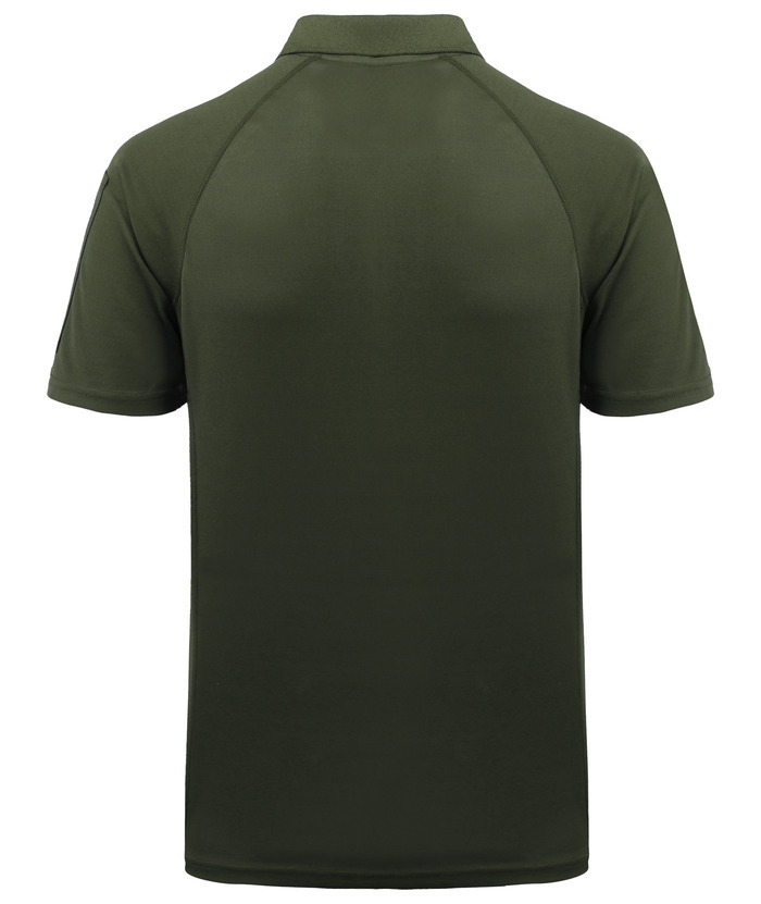 Men's Dri-fit Solid Color Zip Up Pocket Polo Shirt