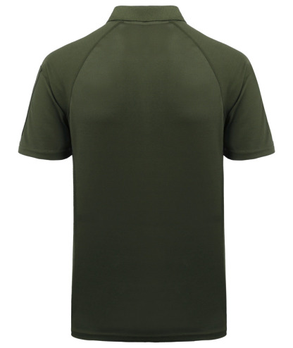 Men's Dri-fit Solid Color Zip Up Pocket Polo Shirt