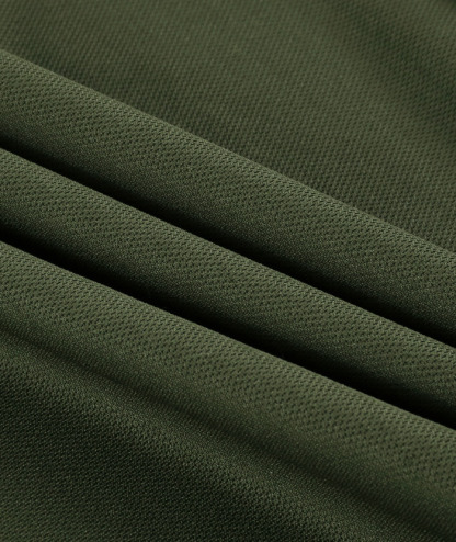 Men's Dri-fit Solid Color Zip Up Pocket Polo Shirt