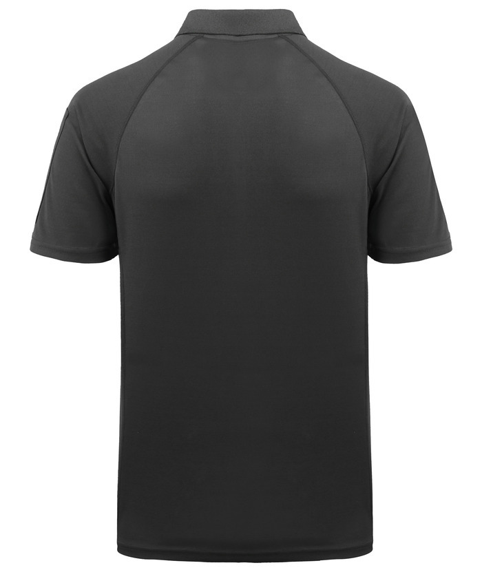 Men's Dri-fit Solid Color Zip Up Pocket Polo Shirt