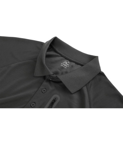 Men's Dri-fit Solid Color Zip Up Pocket Polo Shirt