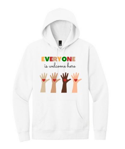 Unisex Everyone Is Welcome Here Pullover Hoodie