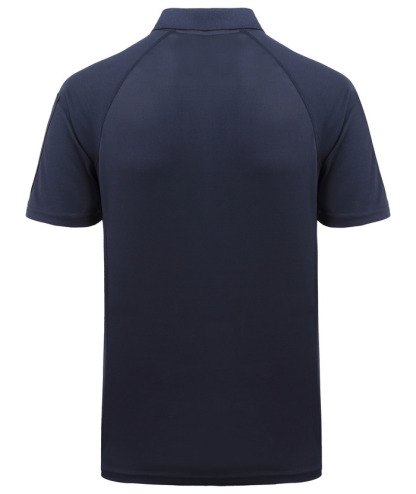 Men's Dri-fit Solid Color Zip Up Pocket Polo Shirt