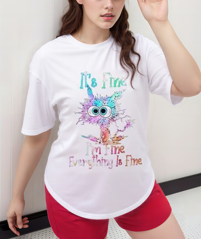 Unisex It's Fine I'm Fine Everything Is Fine 100% Cotton Graphic Tee