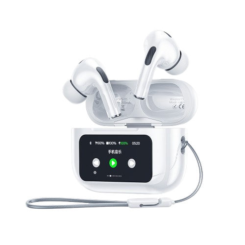 Bluetooth v5.0 ANC Touch Screen Earbuds with Smart Screen & Noise Cancel | CW