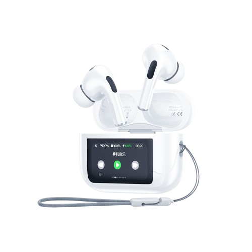Bluetooth v5.4 ANC +ENC Touch Screen Earbuds with Smart Color Screen | CW